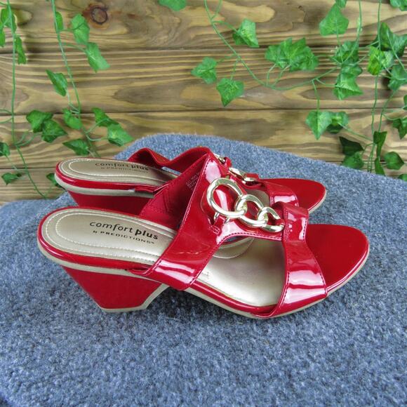 Comfort Plus Women's Slide Red Synthetic Sz 7 Medium Gently Used 2025 - Picture 3 of 6